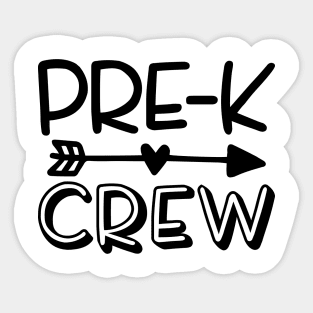 Pre-K Crew Funny Kids Back to School Sticker